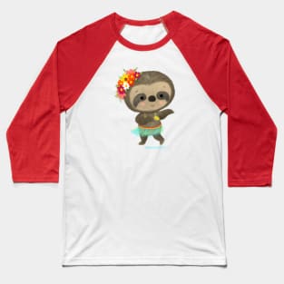 Sloth dancing hula Baseball T-Shirt